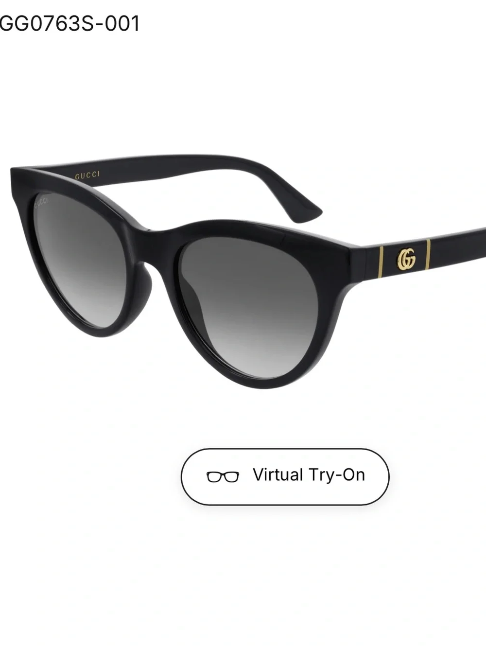 Gucci Women's Black Cat-Eye Sunglasses